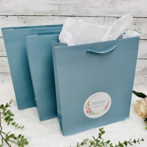 Sage Green Personalised Gift Bags - Any Text